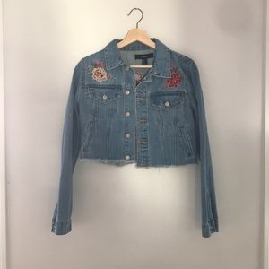 forever 21 cropped denim jacket